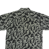 RINNOVATO Mens Black & Cream Pineapple Print Shirt M Casual Summer Cotton