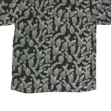 RINNOVATO Mens Black & Cream Pineapple Print Shirt M Casual Summer Cotton