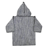 Womens Blue Hooded Cotton Blend Outdoor Jacket XS Drawstring Plain Relaxed Fit