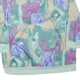 BLAIR Womens Green & Purple Printed Polo Shirt Long Sleeve Collared L Relaxed