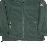 JEANTEX Mens Green Polyester Blend Jacket M Zip Plain Outdoor Casual