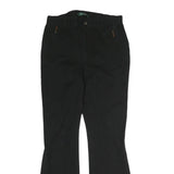 LAUREN RALPH LAUREN Womens Cotton Black Regular Fit Straight Trousers W28 L28