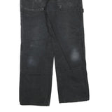 DICKIES Mens Cotton Blend Black Regular Fit Straight Leg Trousers W28 L28