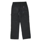DICKIES Mens Cotton Blend Black Regular Fit Straight Leg Trousers W28 L28