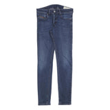 DIESEL Womens Slim Blue Denim Skinny Jeans W30 L32 Button Cotton Blend