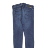 DIESEL Womens Slim Blue Denim Skinny Jeans W30 L32 Button Cotton Blend