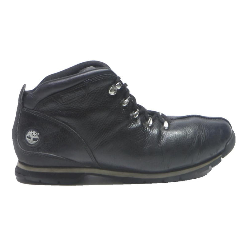 TIMBERLAND Mens Black Leather Lace-Up Boots UK 8.5 Durable Comfort Outdoor Wear