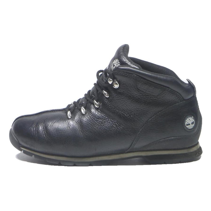 TIMBERLAND Mens Black Leather Lace-Up Boots UK 8.5 Durable Comfort Outdoor Wear