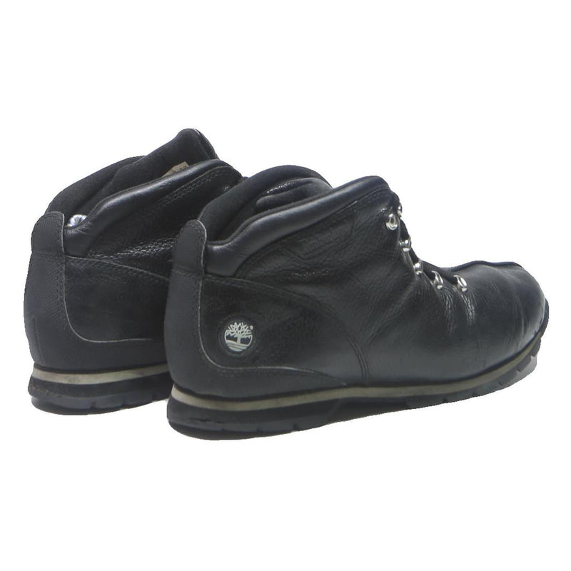 TIMBERLAND Mens Black Leather Lace-Up Boots UK 8.5 Durable Comfort Outdoor Wear