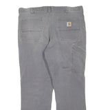 CARHARTT Mens Cotton Blend Grey Regular Straight Trousers W38 L30 Workwear Zip