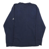 ADIDAS Mens Navy Blue Nevada Crew Neck M Sweatshirt Cotton Blend Pullover