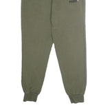 PUMA Mens Joggers Green Slim Tapered M W28 L30 Cotton Blend Logo Casual Wear
