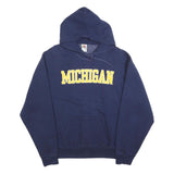 FRUIT OF THE LOOM Mens Navy Blue Michigan Hoodie XL Cotton Blend Pullover