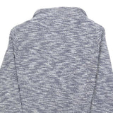 Womens Blue Jacket M Button Closure Textured Pattern Stylish Outerwear