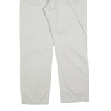LEVI'S Mens Cotton Blend White Relaxed Straight Trousers W34 L30 Casual Zip