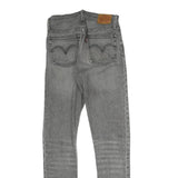 LEVI'S 501 Mens Jeans Grey Slim Skinny Denim Medium W26 L29 Zip Closure