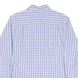 BODEN Mens Blue & Purple Checked Shirt L Cotton Blend Casual Classic