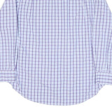 BODEN Mens Blue & Purple Checked Shirt L Cotton Blend Casual Classic