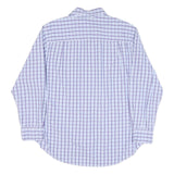 BODEN Mens Blue & Purple Checked Shirt L Cotton Blend Casual Classic