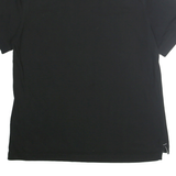 NAUTICA Mens Black Cotton Blend Short Sleeve Plain Polo Shirt L Classic Fit