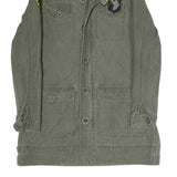 LEVI'S Mens Green Cotton Blend Track Jacket M Patch Detail Zip Closure