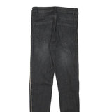 ESMARA Womens Slim Fit Black Skinny Denim Jeans W27 L30 Side Stripe Detail