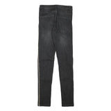 ESMARA Womens Slim Fit Black Skinny Denim Jeans W27 L30 Side Stripe Detail