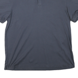 CALVIN KLEIN Mens Blue Short Sleeve Plain Polo Shirt L Cotton Blend Casual