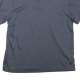 CALVIN KLEIN Mens Blue Short Sleeve Plain Polo Shirt L Cotton Blend Casual