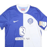 NIKE Mens Blue & White Graphic T-Shirt M Short Sleeve Crew Neck Sports Style