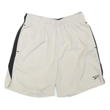 REEBOK Mens Shorts White & Black Casual M W28 Polyester Blend