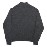 CHAPS Mens Grey Jumper Pullover Plain Roll Neck Regular L Cotton Blend Knitwear