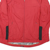 ADIDAS Womens Red Polyester Blend Jacket S Plain Zip Casual Lightweight