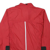 ADIDAS Womens Red Polyester Blend Jacket S Plain Zip Casual Lightweight