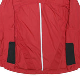 ADIDAS Womens Red Polyester Blend Jacket S Plain Zip Casual Lightweight