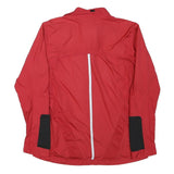 ADIDAS Womens Red Polyester Blend Jacket S Plain Zip Casual Lightweight