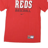 NIKE Mens Red Reds Baseball Graphic T-Shirt S Short Sleeve Crew Neck