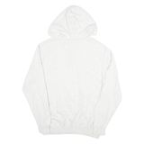 CHAPS Mens White Hoodie Pullover L Button Neck Hooded Cotton Blend Jumper