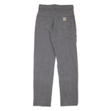 CARHARTT Mens Cotton Blend Grey Relaxed Straight Trousers W28 L32 Workwear