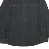 GRIZZLY MOUNTAIN Mens Black Shirt L Cotton Long Sleeve Casual Button Front