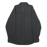 GRIZZLY MOUNTAIN Mens Black Shirt L Cotton Long Sleeve Casual Button Front