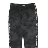 CHAMPION Womens Joggers Black & Grey Tie Dye Logo Tape XL W33 L29 Casual