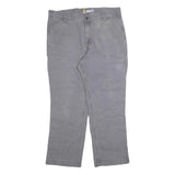 CARHARTT Mens Relaxed Fit Jeans Grey Cotton Blend W38 L30 Utility Workwear