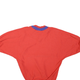 SLOPPY JOES Mens Red & Purple V-Neck M Cotton Blend Sweatshirt Pullover