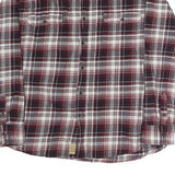 JACHS Mens Red & White Checked Shirt XL Casual Cotton Blend Long Sleeve