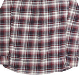 JACHS Mens Red & White Checked Shirt XL Casual Cotton Blend Long Sleeve