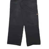 DICKIES Mens Black Cotton Blend Regular Fit Straight Leg Trousers W32 L32