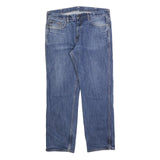 CARHARTT Mens Jeans Blue Regular Straight Denim Medium W38 L32 Classic Zip