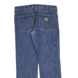 CARHARTT Mens Jeans Blue Regular Straight Denim Medium W38 L32 Classic Zip