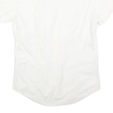 REPLAY Mens White Short Sleeve Shirt M Cotton Blend Casual Button Down Summer